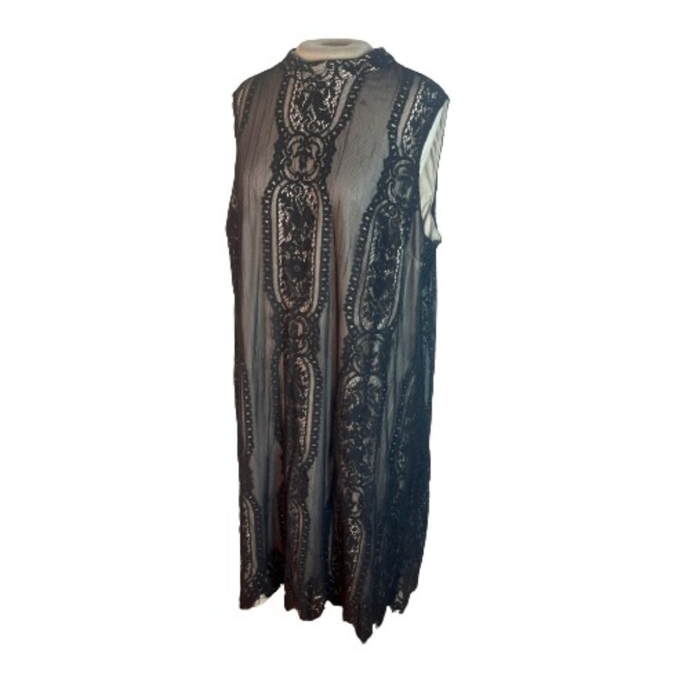 Luxology Black Lace Dress Sheath Size 20 W